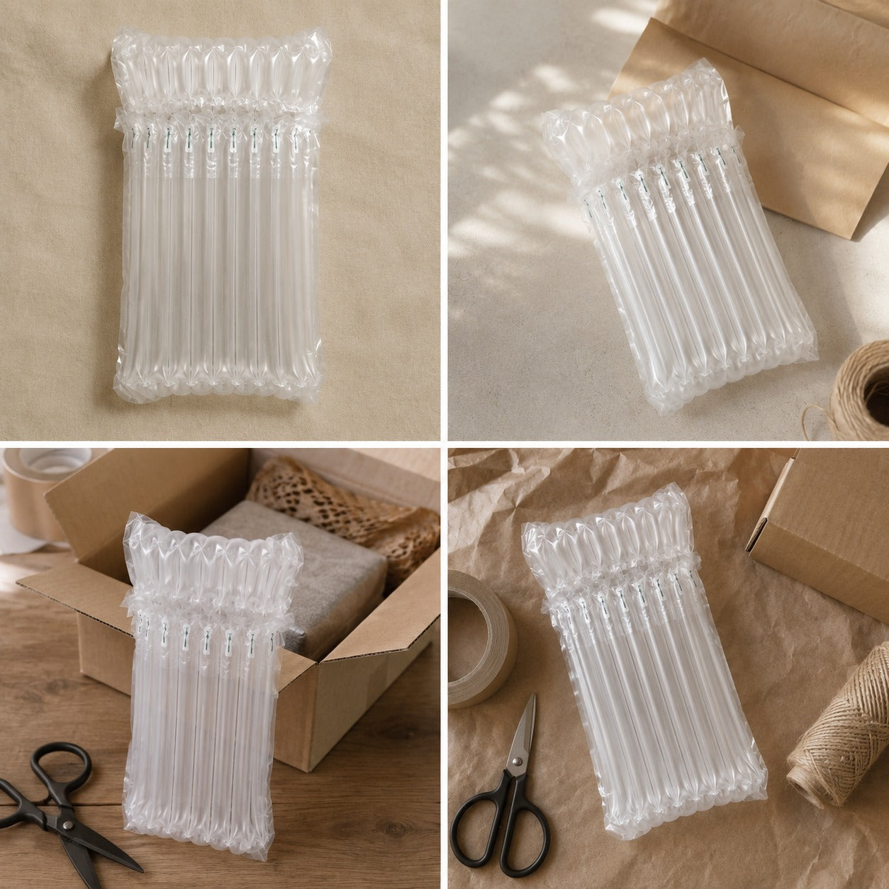 Folie cu pernițe de aer pentru ambalat - transparent (set 50 buc)