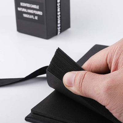 Album foto dreptunghiular cu spirală și panglică satin - Negru - CraftUp