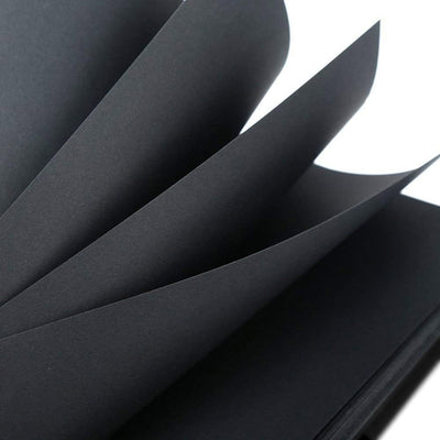 Album foto dreptunghiular cu spirală și panglică satin - Negru - CraftUp