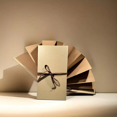 Album foto dreptunghiular pliabil cu șnur din piele - Kraft - CraftUp