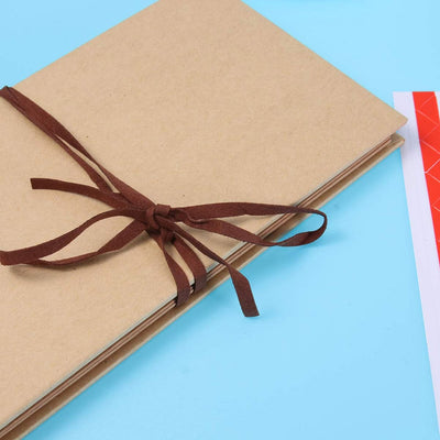 Album foto dreptunghiular pliabil cu șnur din piele - Kraft - CraftUp