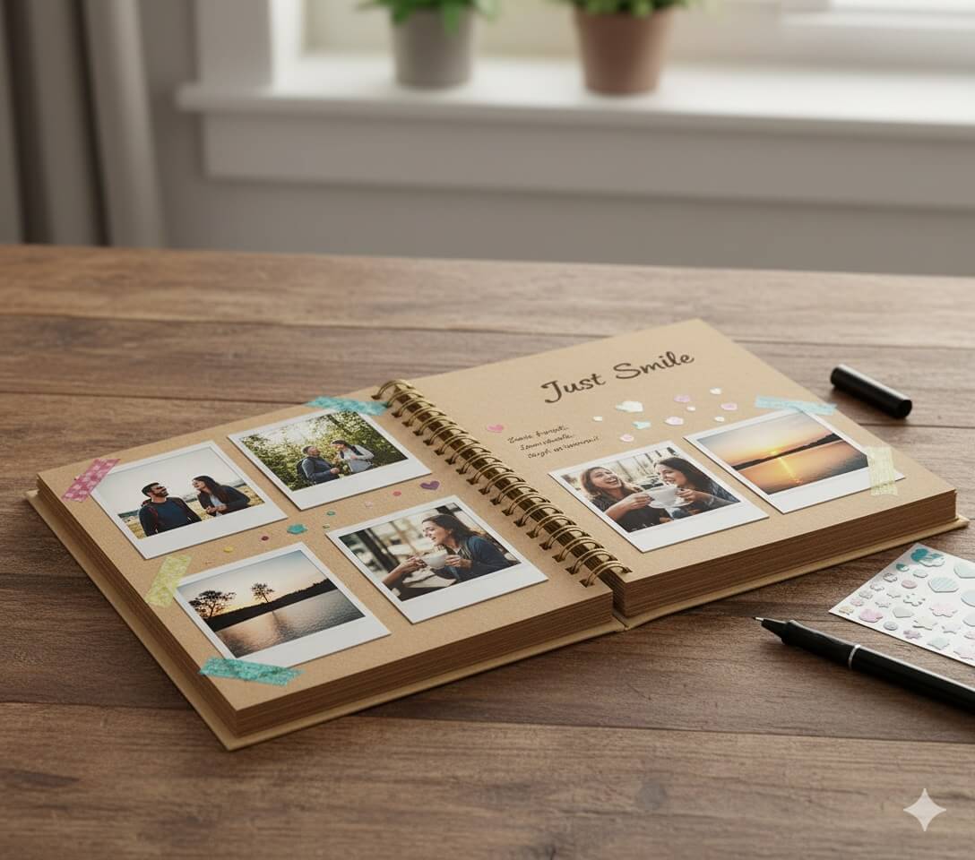 Album foto hârtie copertă Just Smile - CraftUp