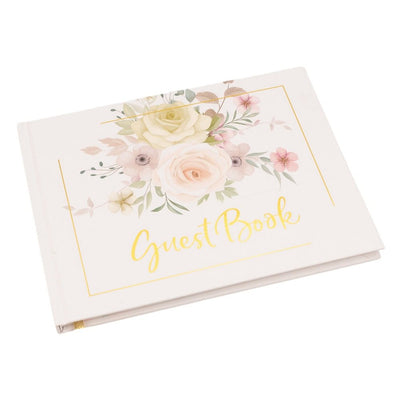 Album pentru invitați model floral - Alb - CraftUp