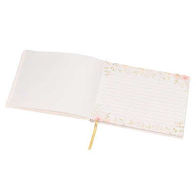 Album pentru invitați model floral - Alb - CraftUp