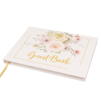 Album pentru invitați model floral - Alb - CraftUp