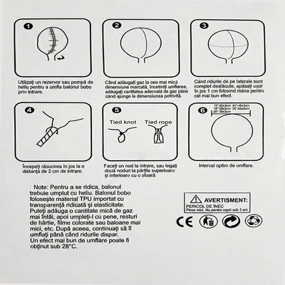 Balon transparent rotund (set 25 buc) - CraftUp