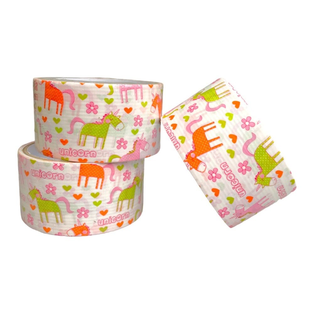 Bandă adezivă cu model - unicorni 4.8cm x 5m - CraftUp
