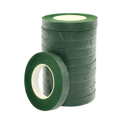Bandă floristică - Verde (set 12 role) 1.2cm x 27m - CraftUp