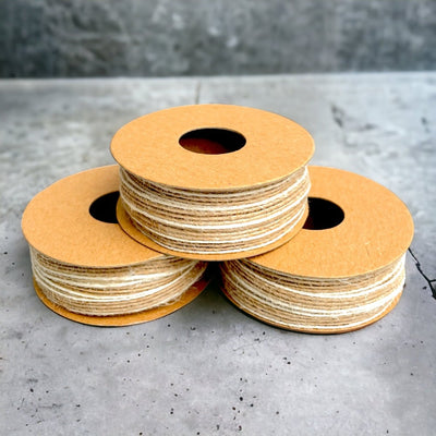 Bandă iută cu margini albe - 5mm x 5m - CraftUp