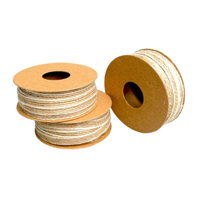 Bandă iută cu margini albe - 5mm x 5m - CraftUp