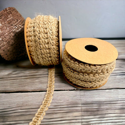 Bandă iută dublu împletită - 10mm x 5m - CraftUp