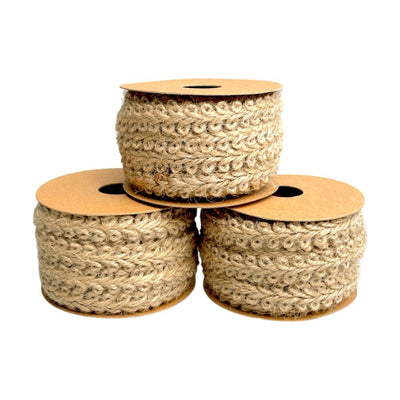 Bandă iută dublu împletită - 10mm x 5m - CraftUp