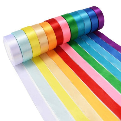 Bandă satinată lățime 2cm (set 10 role, total 229m) - CraftUp