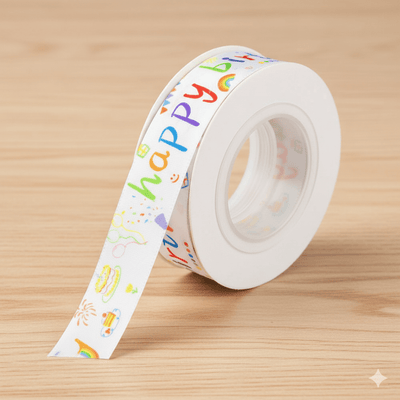 Bandă textilă cu mesaj happy birthday - CraftUp