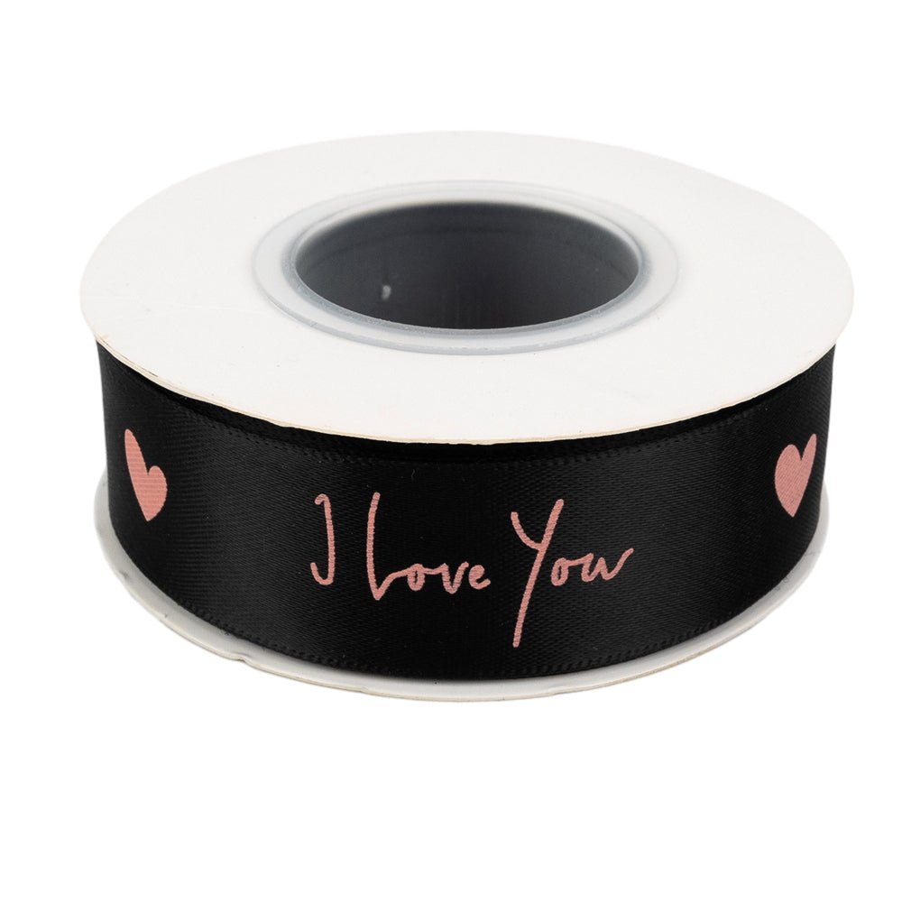 Bandă textilă cu mesaj "I love you" (set 8 role) - CraftUp