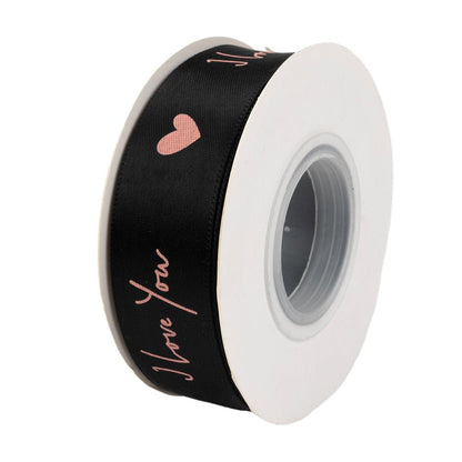 Bandă textilă cu mesaj "I love you" (set 8 role) - CraftUp