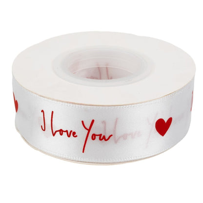 Bandă textilă cu mesaj "I love you" (set 8 role) - CraftUp