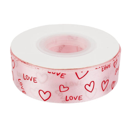 Bandă textilă cu mesaj "LOVE" și inimi (set 8 role) - CraftUp