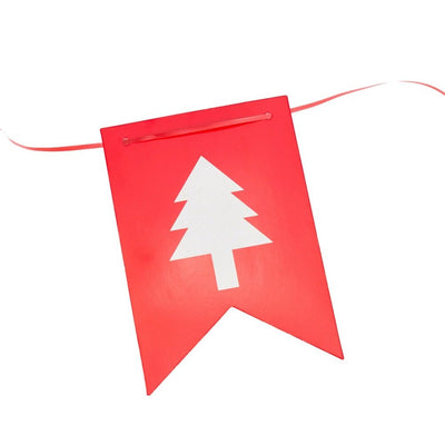 Banner Crăciun cu mesaj Merry Christmas - model 1 roșu și verde - CraftUp