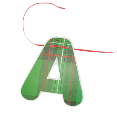 Banner Crăciun cu mesaj Merry Christmas - model 2 roșu și verde - CraftUp