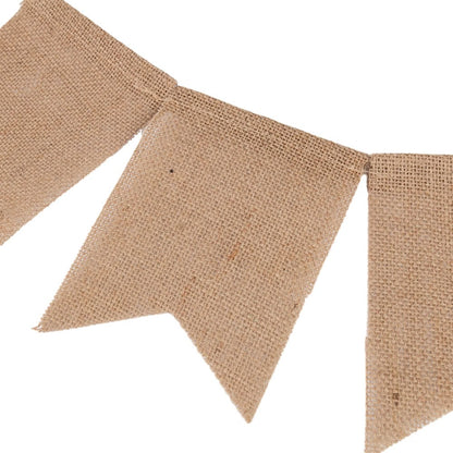 Banner dreptunghiular iută cu sfoară - Maro - CraftUp
