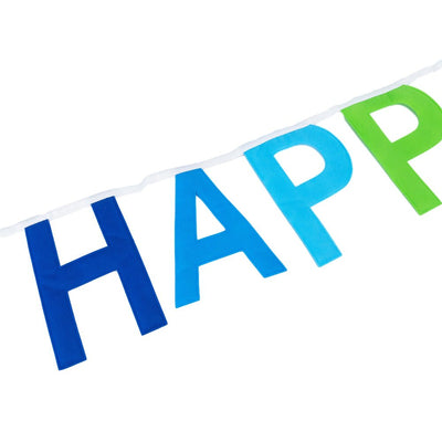 Banner textil Happy Birthday 13x18cm - multicolor - CraftUp