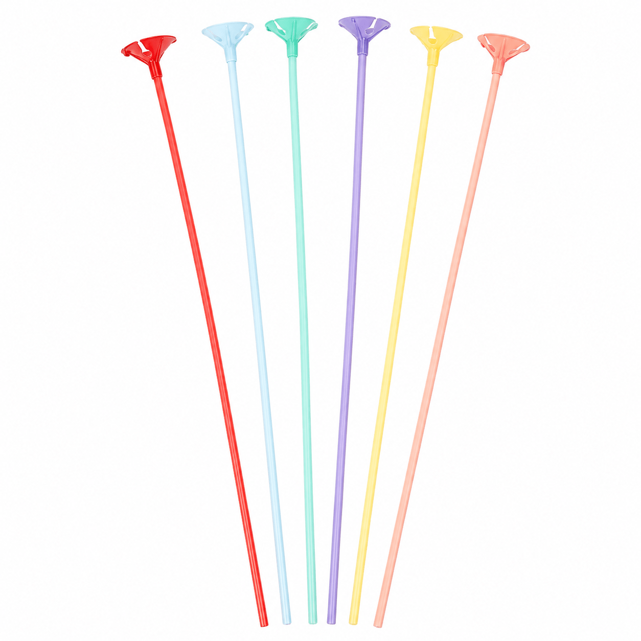 Bețe și rozete pentru baloane - multicolor (set 100 buc) - CraftUp