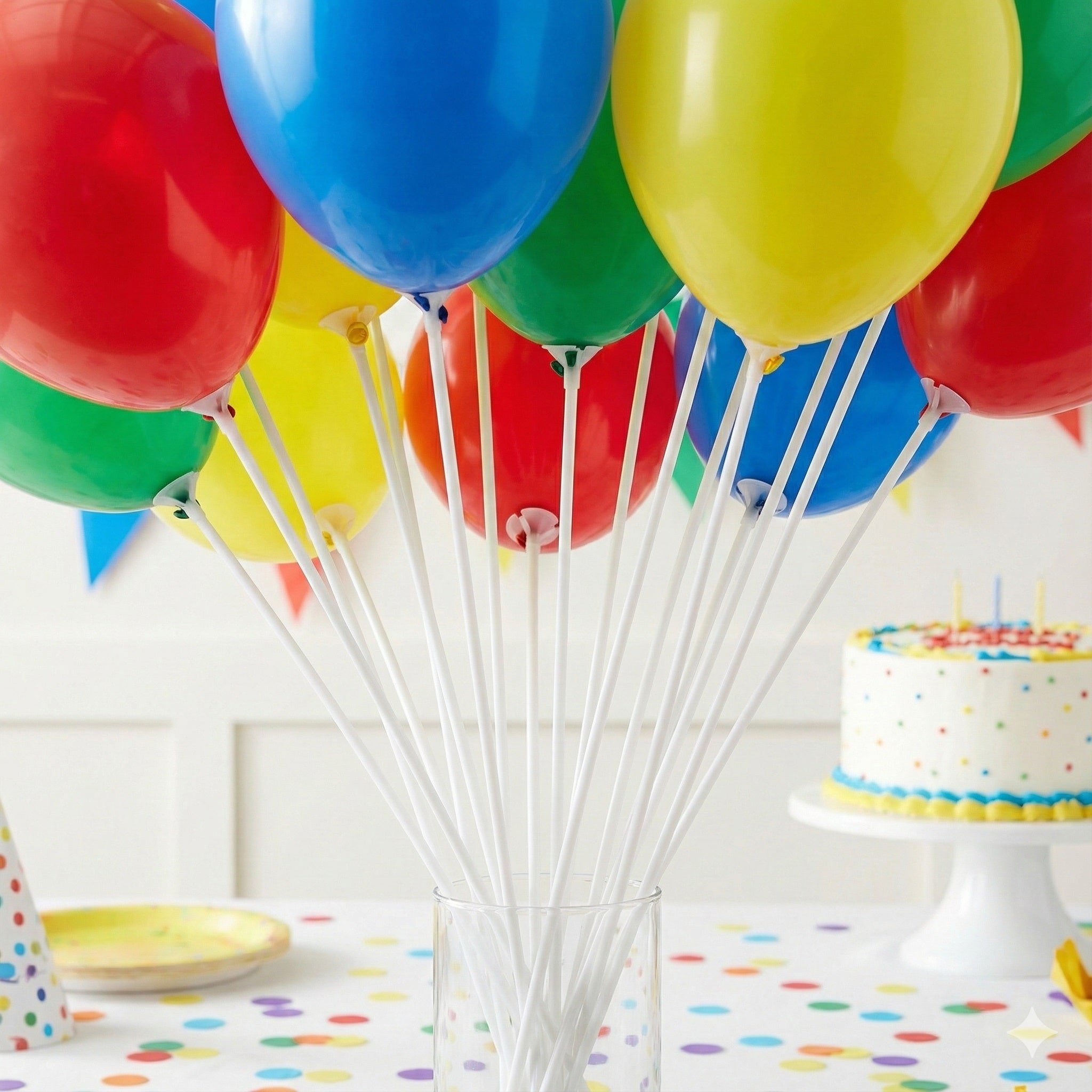 Bețe și rozete pentru baloane (set 100 buc) - CraftUp