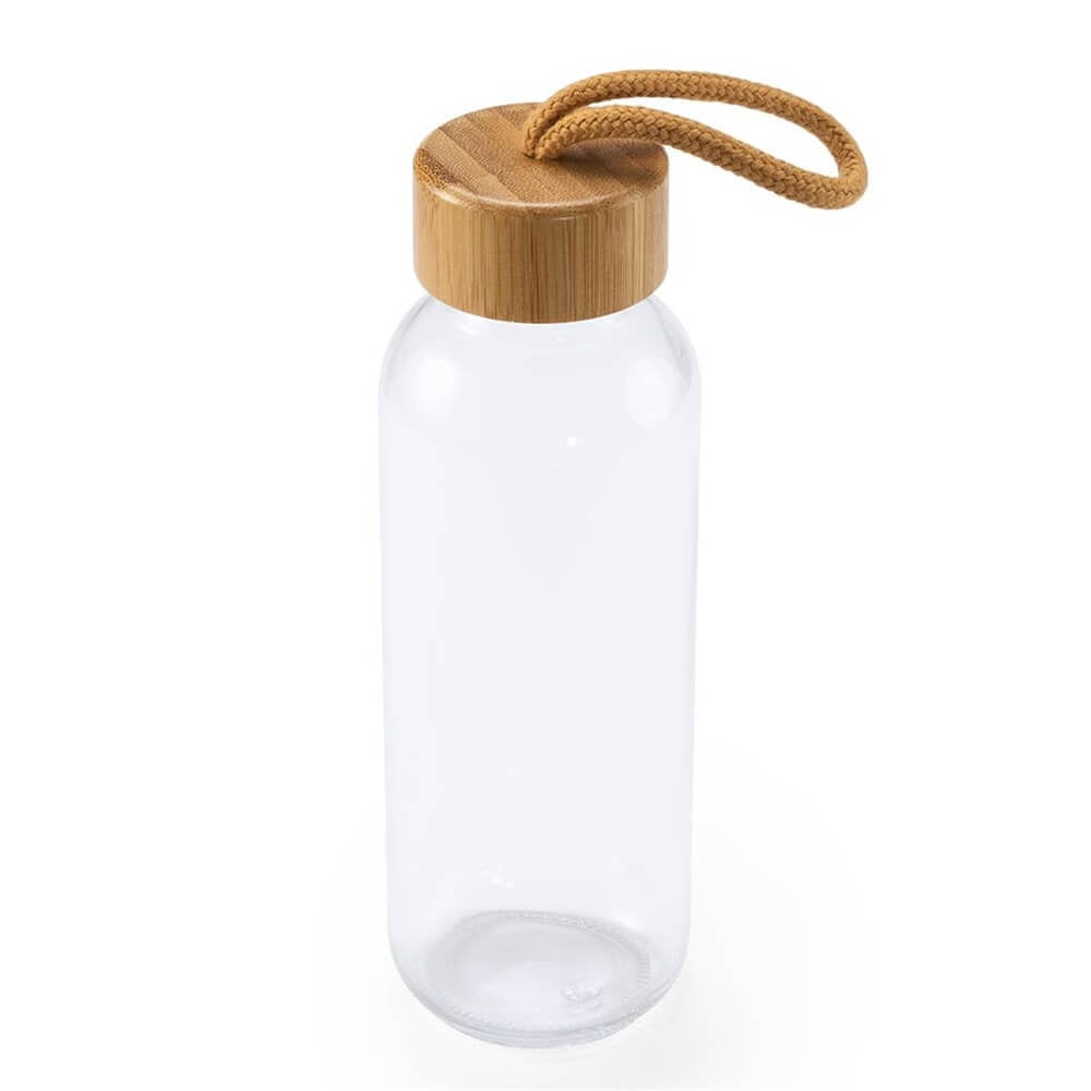Bidon sticlă cu capac din lemn TRILBY - CraftUp