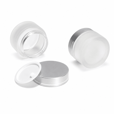 Borcan rotund mat cu capac argintiu 30ml - CraftUp