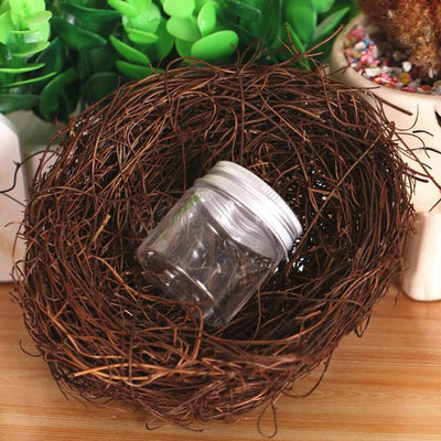 Borcan rotund transparent din plastic cu capac aluminiu - CraftUp