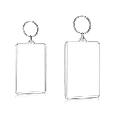Breloc dreptunghiular transparent inserție foto 7,6x5.1cm - CraftUp
