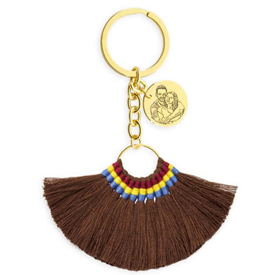 Breloc metalic cu șnururi tricolor - CraftUp