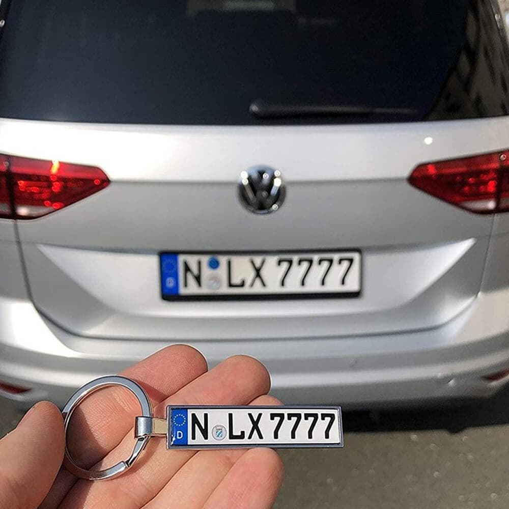Breloc metalic inserție foto AUTO - argintiu - CraftUp