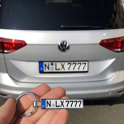 Breloc metalic inserție foto AUTO - argintiu - CraftUp