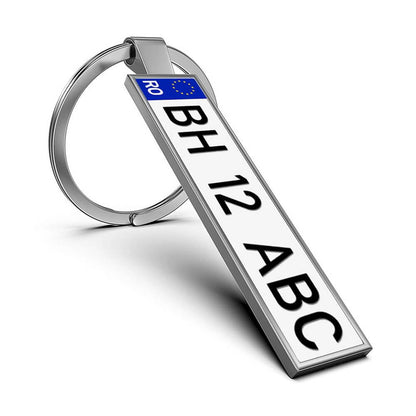 Breloc metalic inserție foto AUTO - argintiu - CraftUp