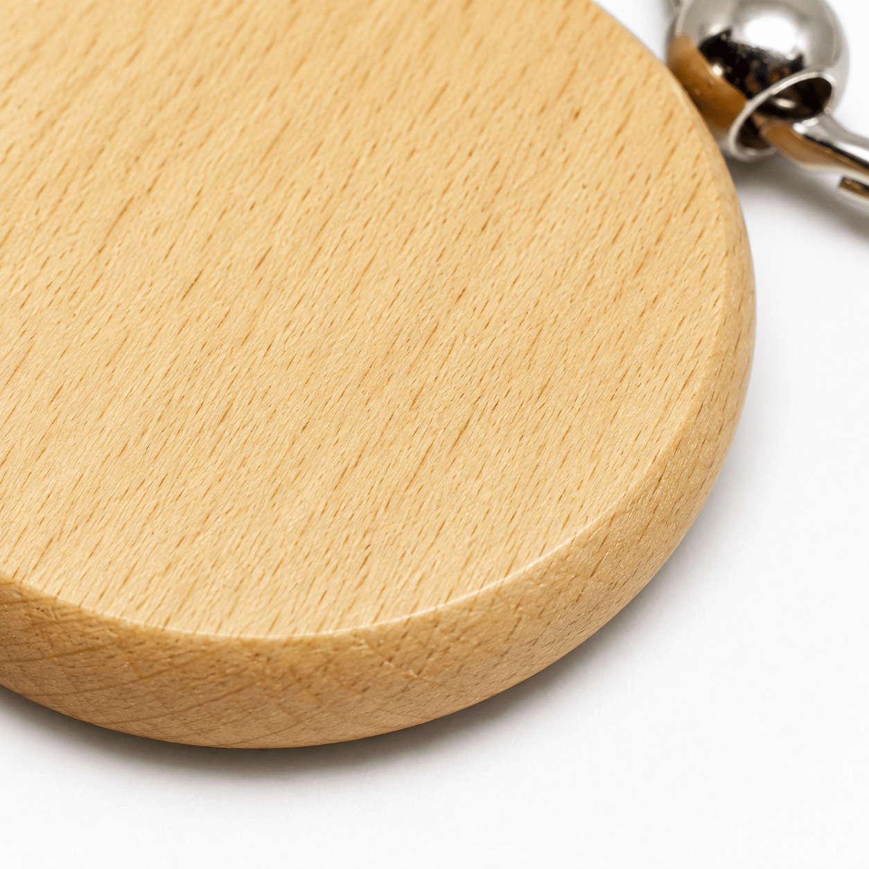 Breloc rotund din lemn (blank) 4cm - CraftUp