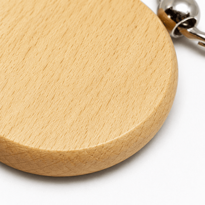 Breloc rotund din lemn (blank) 4cm - CraftUp