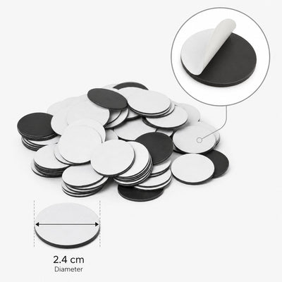 Buline magnetice rotunde cu adeziv (100 buc) - CraftUp