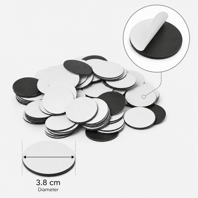 Buline magnetice rotunde cu adeziv (100 buc) - CraftUp