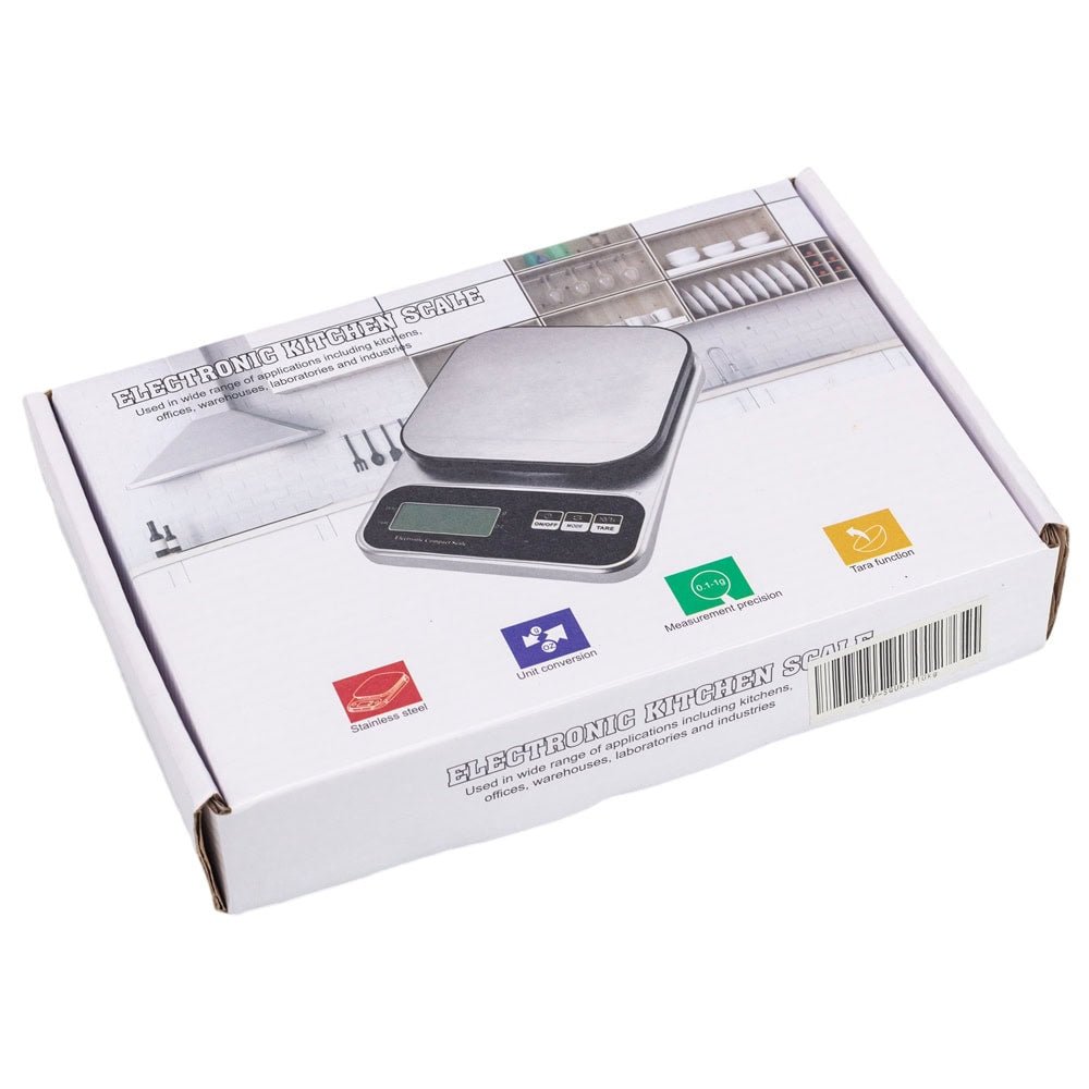 Cântar digital de bucătărie 10kg - argintiu - CraftUp