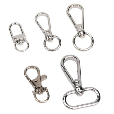 Carabină breloc cu cap rotativ - model 1 argintiu (set 100 buc) - CraftUp