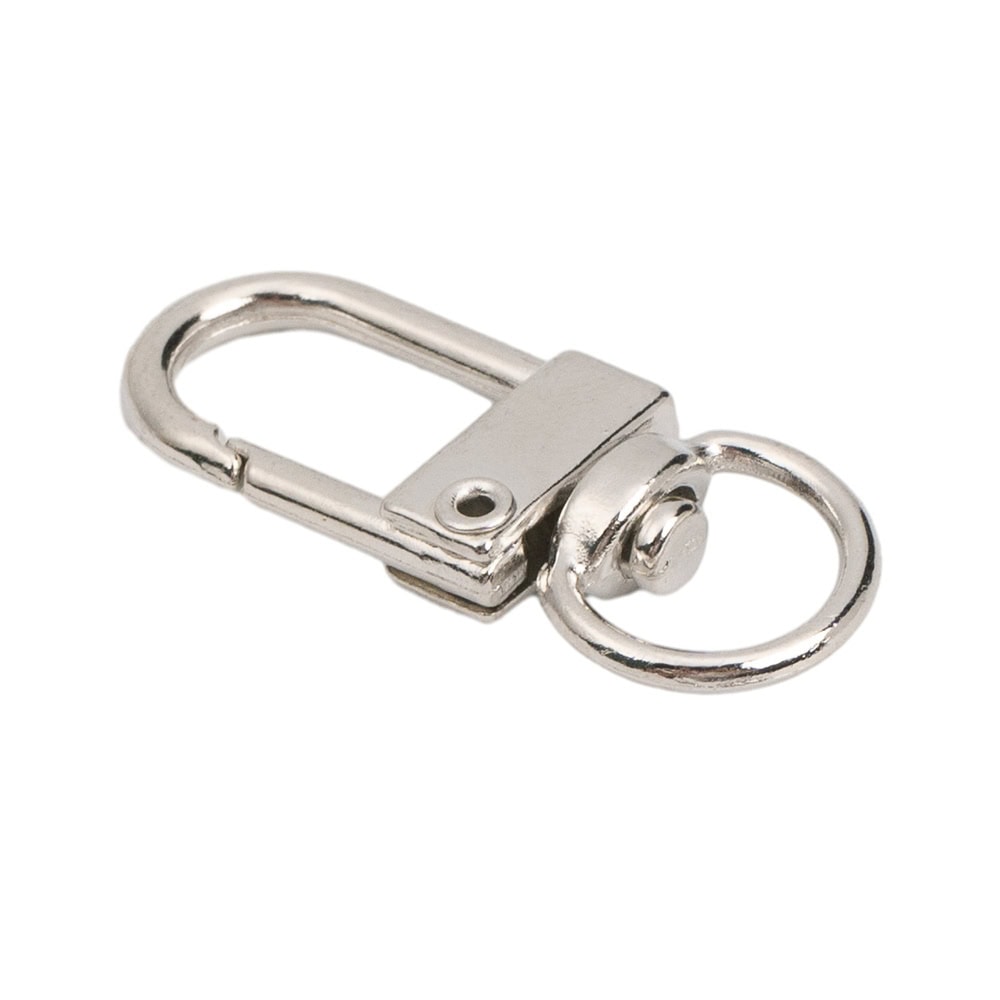 Carabină breloc cu cap rotativ - model 1 argintiu (set 100 buc) - CraftUp