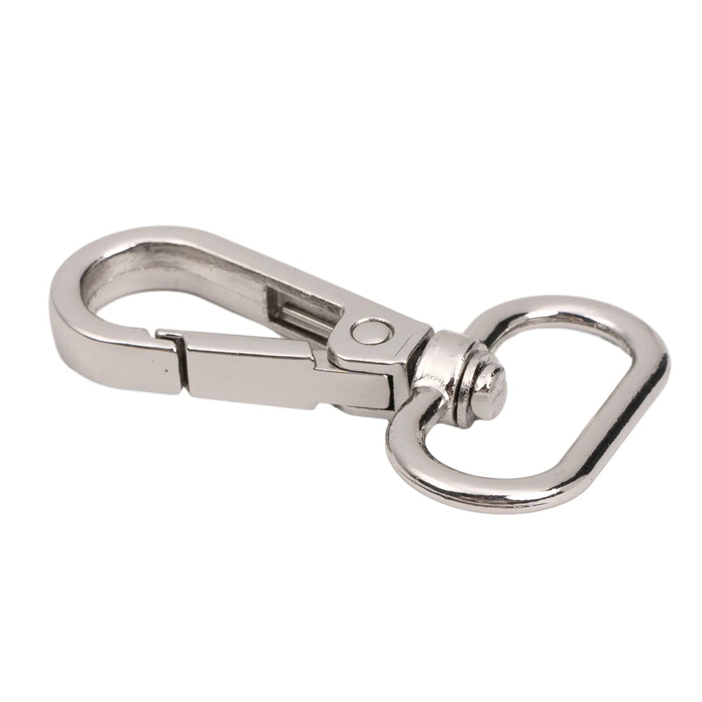 Carabină breloc cu cap rotativ - model 3 argintiu (set 100 buc) - CraftUp