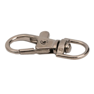 Carabină breloc cu clapetă si cap rotativ - argintiu (set 100 buc) - CraftUp