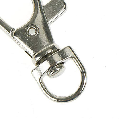 Carabină breloc cu clapetă si cap rotativ - argintiu (set 100 buc) - CraftUp