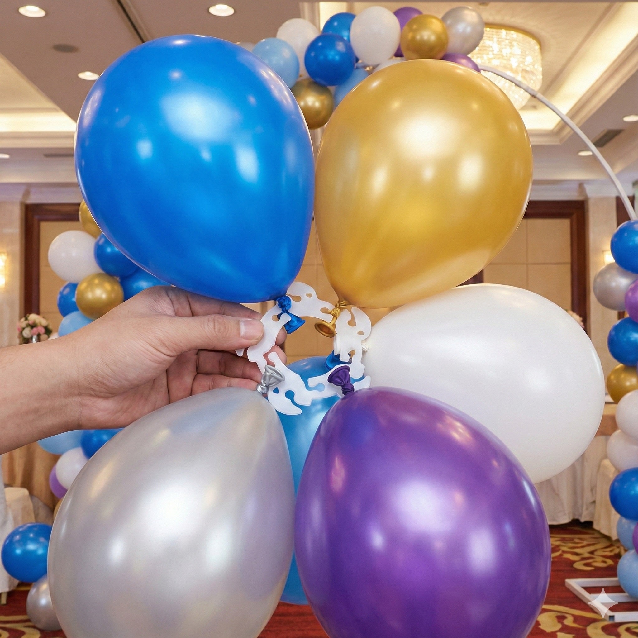 Cleme din plastic pentru prins baloane multiple (set 50 buc) - CraftUp