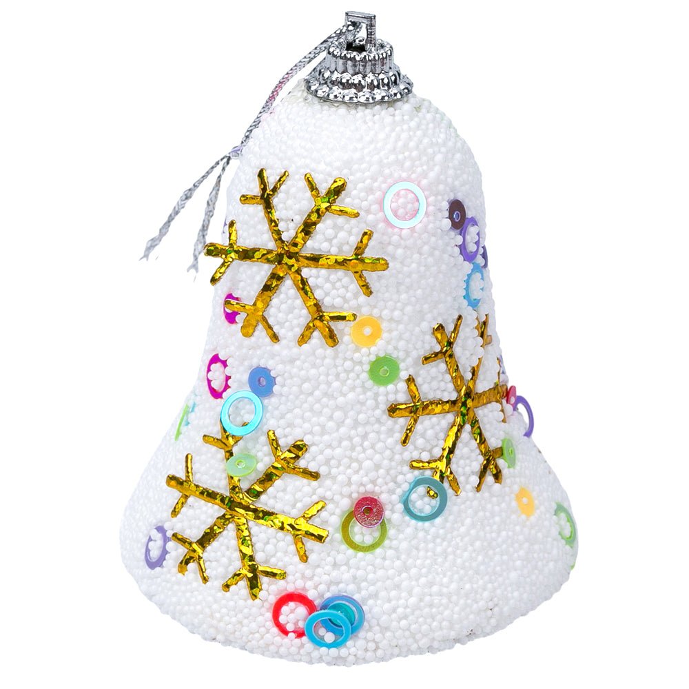 Clopoței decorativi Crăciun cu fulgi (set 4 buc) - CraftUp
