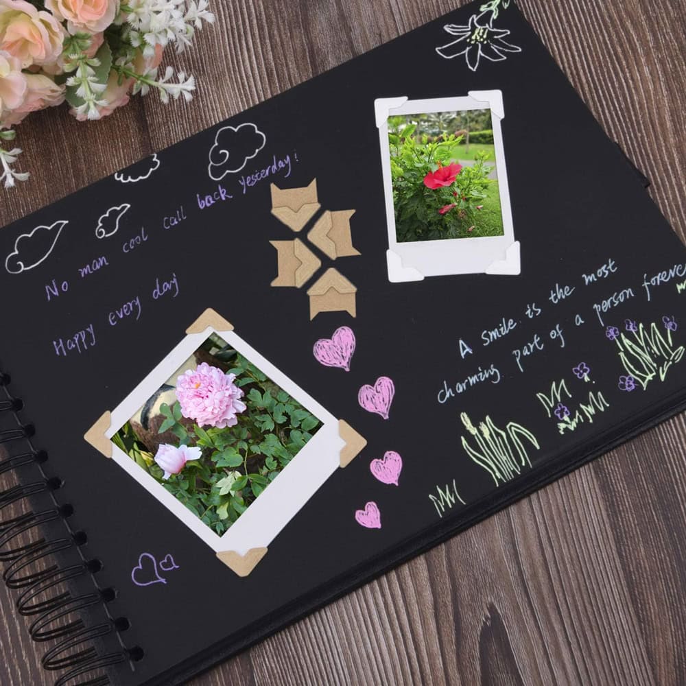 Colțare sticker pentru fotografii - alb (set 240 buc) - CraftUp