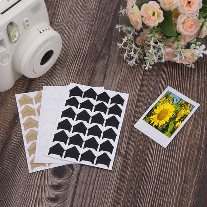 Colțare sticker pentru fotografii - alb (set 240 buc) - CraftUp